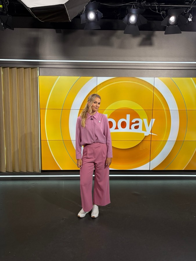 Miff Rennie on the Today show set at Channel 9